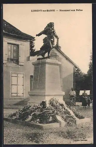 AK Lusigny-sur-Barse, Monument aux Poilus