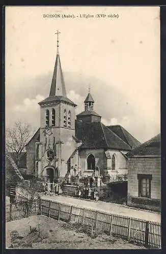 AK Dosnon, L`Église, XVIe siècle