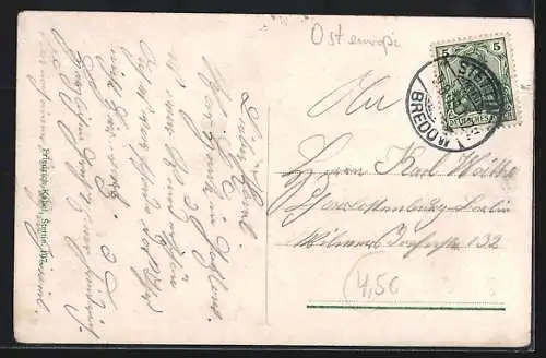 AK Stettin, Hakenterrasse mit Segelschiff