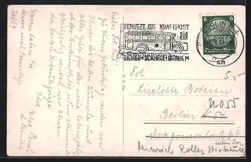 AK Swinemünde, Partie im Kurgarten