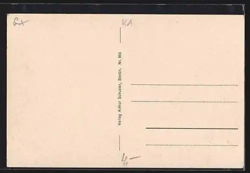 AK Swinemünde, Brückensteg bei hohem Seegang