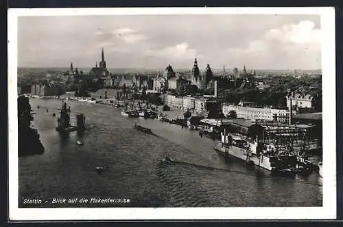 AK Stettin, Blick auf die Hakenterrasse