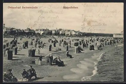 AK Swinemünde, Strandleben