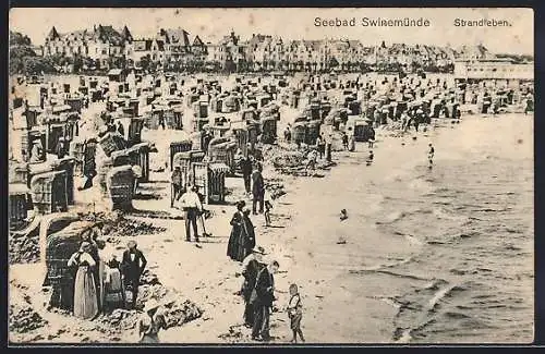 AK Swinemünde, Partie im Strandbad