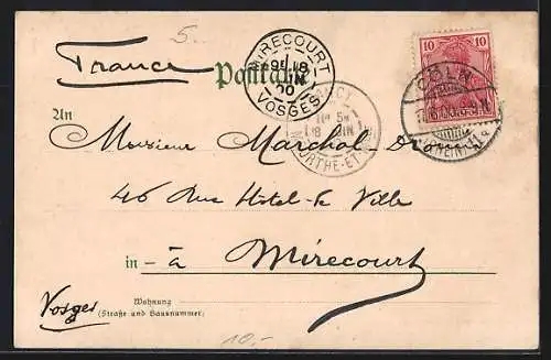 Lithographie Köln, Bismarck-Denkmal