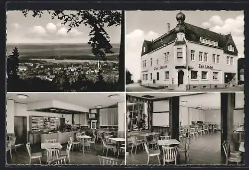 Foto-AK Simmern / Hunsrück, Gasthaus Zur Linde und Innenansichten