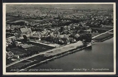 AK Winkel im Rheingau, Graues Haus ältestes Steinhaus Deutschlands