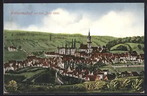 AK Wilhermsdorf, Ortsansicht um 1800