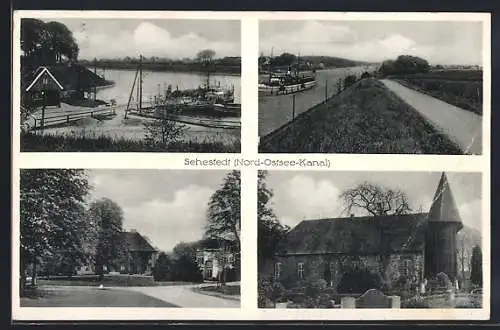 AK Sehestedt / Nord-Ostsee-Kanal, verschiedene Ortsansichten