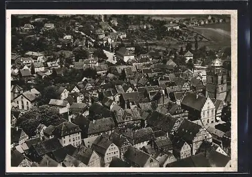 Foto-AK Alsfeld / Hessen, Stadtansicht aus der Luft