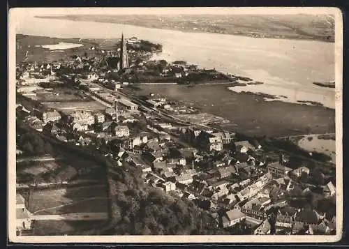 AK Schleswig, Stadtansicht vom Flugzeug aus