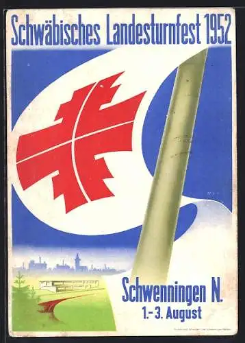 AK Schwenningen / Neckar, Schwäbisches Landturnfest 1952, 1. - 3. Aug.