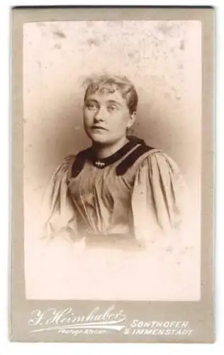 Fotografie J. Heimhuber, Sonthofen, Immenstädterstrasse, Babett im Jahr 1896