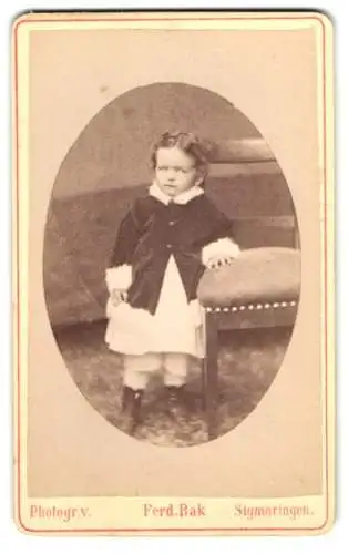 Fotografie Ferd. Bak, Sigmaringen, Clara F. im Jahr 1877