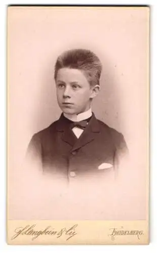Fotografie Langbein & Cie, Heidelberg, Hauptstrasse 113a, Richard Fischer im Jahr 1889