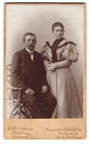 Fotografie H. Wittrock, Hamburg, Speersort 5, Fritz und Wilhelmine Brandt geb. Kölln