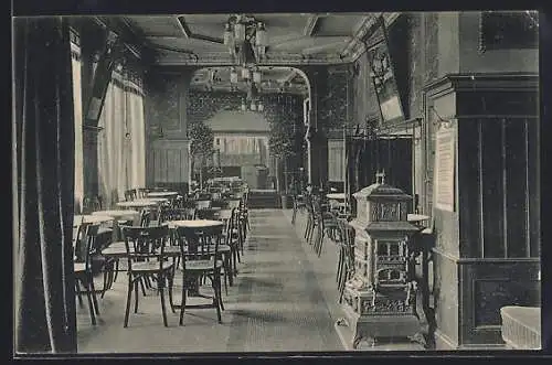 AK Berlin, Innenansicht Café Gerber, Hasenheide 39