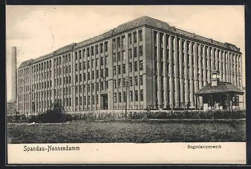AK Spandau, Nonnendamm, Totalansicht Bogenlampenwerk