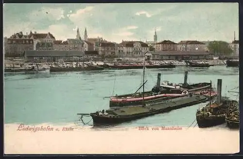 AK Ludwigshafen / Rhein, Blick von Mannheim