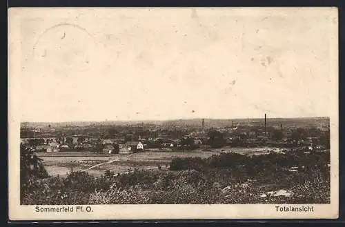 AK Sommerfeld /Ff. O., Totalansicht mit Fabrik