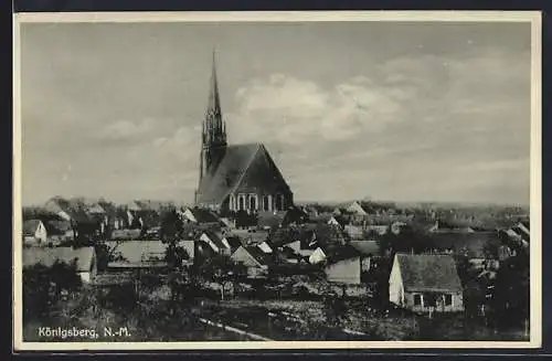 AK Königsberg /N.-M., Ortsansicht mit Kirche