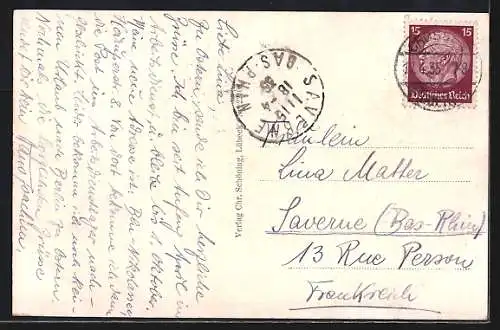 AK Crossen /Oder, Blick vom Weinbergsweg mit Oderpartie