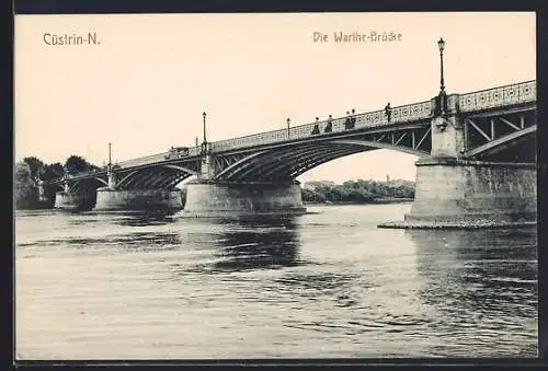 AK Cüstrin-N., Warthe-Brücke