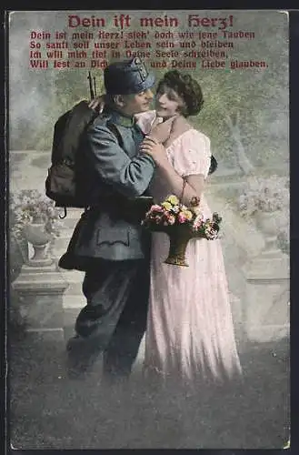 AK Österreichischer Soldat mit seiner Frau