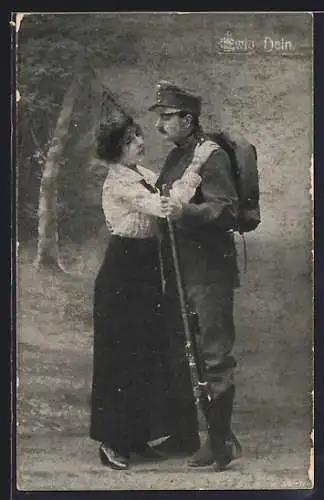 AK Österreichischer Soldat mit seiner Frau