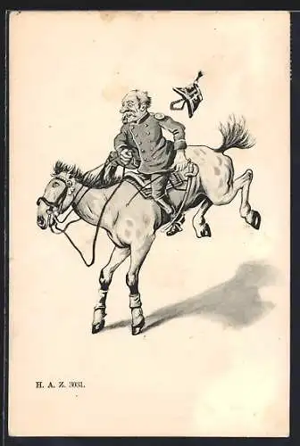 AK Österreichischer Soldat in Uniform zu Pferde