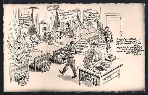 AK Rekruten der Bundeswehr bekommen ihr Frühstück an's Bett