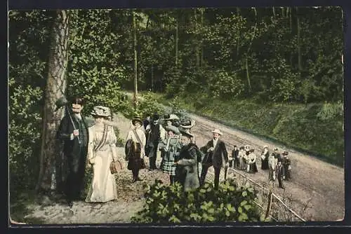 AK Oosterbeek, Strassenpartie mit Ausflüglern