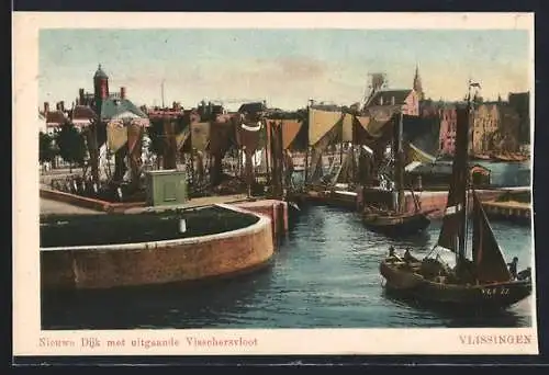 AK Vlissingen, Nieuwe Dijk met uitgaande Visschersvloot