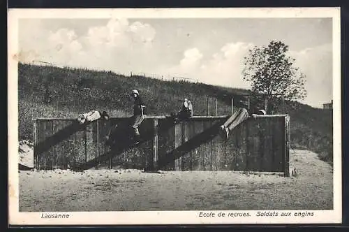 AK Lausanne, Ecole de recrues, Soldats aux engins
