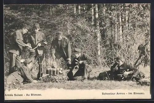 AK Schweizer Armee, Im Bivouac