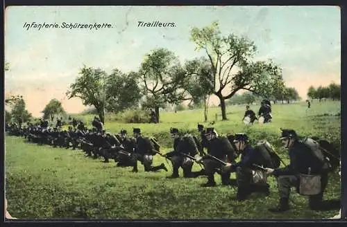 AK Infanterie, Schützenkette im Feld