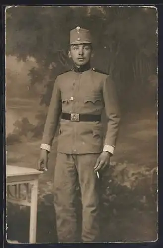 Foto-AK Österreichischer Soldat in Uniform