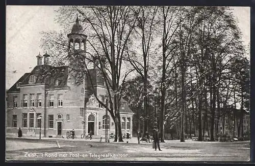 AK Zeist, `t Rond met Post- en Telegraafkantoor