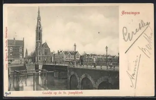 AK Groningen, Gezcht op de St. Josephkerk