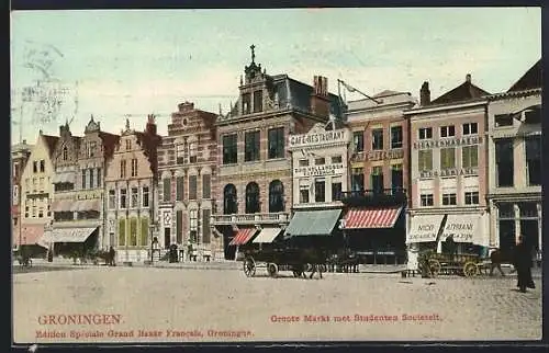 AK Groningen, Groote Markt met Studenten Societeit