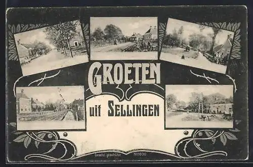 AK Sellingen, Strassenpartien, Ortspartie