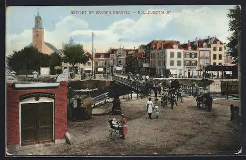 AK Hellevoetsluis, Gezicht op Brugen Baantje