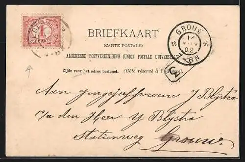 AK Oldeboorn, Strassenpartie mit Kindern