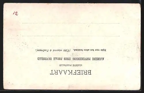 AK Workum, Strassenpartie mit Geschäften