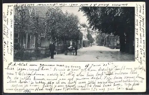 AK De Steeg, Strassenpartie mit Anwohnern