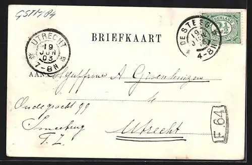 AK De Steeg, Strassenpartie mit Anwohnern