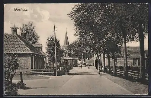 AK Wartena, Strassenpartie mit Anwohnern