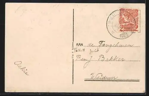 AK Wartena, Strassenpartie mit Anwohnern