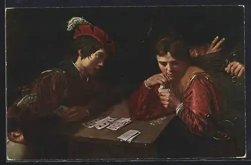 Künstler-AK Michelangelo da Caravaggio: Der Falschspieler