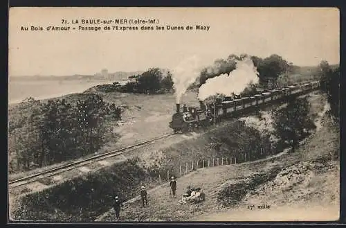 AK La Baule-sur-Mer, Au Bois d`Amour Passage de l`Express dans les Dunes de Mazy